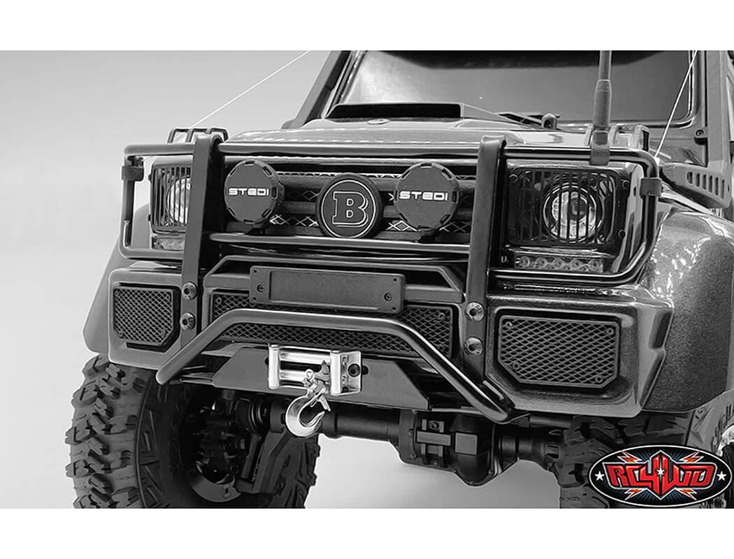 RC4WD COMMAND FRONT BUMPER W/BLACK LIGHTS & LIGHT KIT SET FOR TRAXXAS MERCEDES-BENZ G63 AMG 6X6