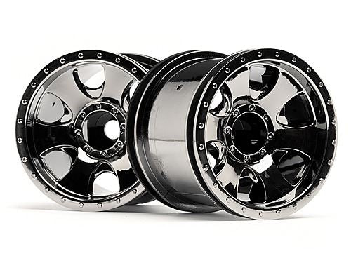 HPI Warlock Wheel Black Chrome (2.2In/2Pcs)