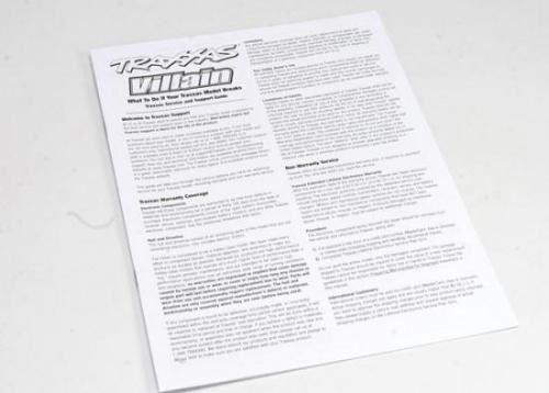 TRAXXAS Operating instructions, Villain