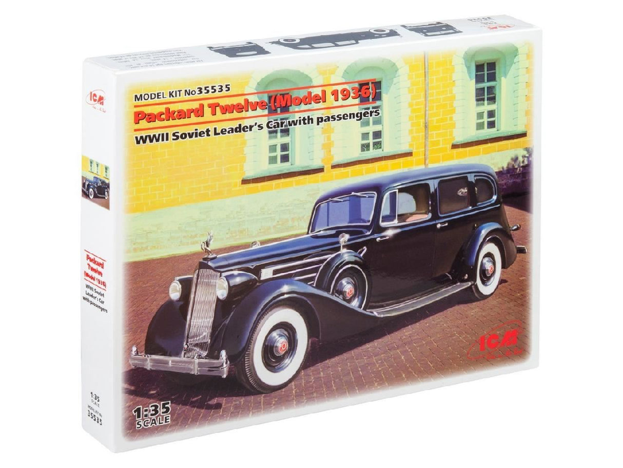 Icm Packard Twelve (Model 1936), Wwii Soviet Leaders' Car With Passengers (5 Figures)