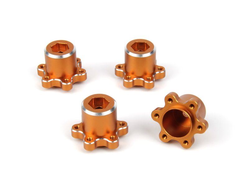 Aluminum Mt Wheel Hex +2.5Mm (Orange/4Pcs)