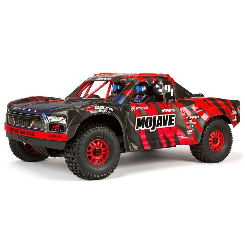 Arrma Mojave V2 6s 4WD BLX Red/Black Desert Truck with Spektrum Firma - ARA7604V2T2