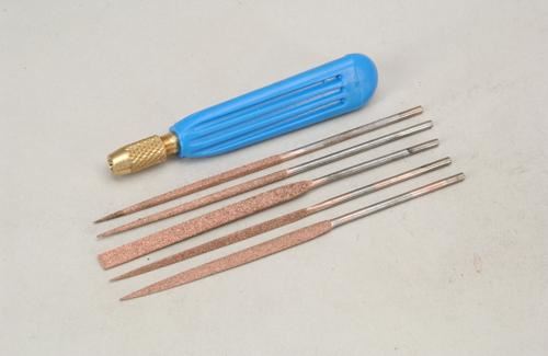 Perma Grit Needle File - Set 5 w/Handle