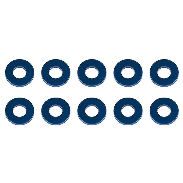 Associated Washers 7.8 X 3.5 X 1.0mm Blue Aluminium (10)