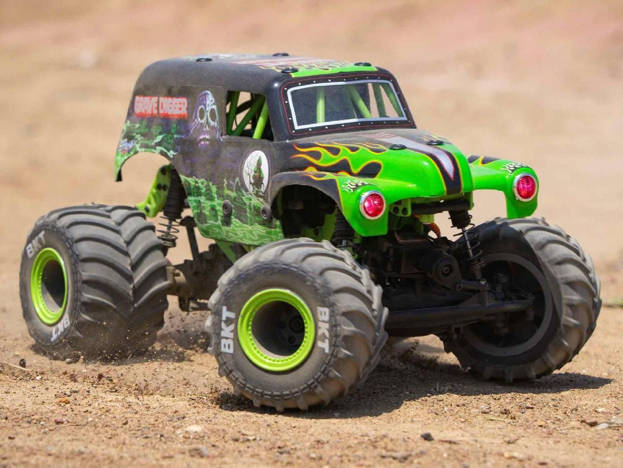 Losi 1/18 Mini LMT 4X4 Brushed Monster Truck RTR, Grave Digger