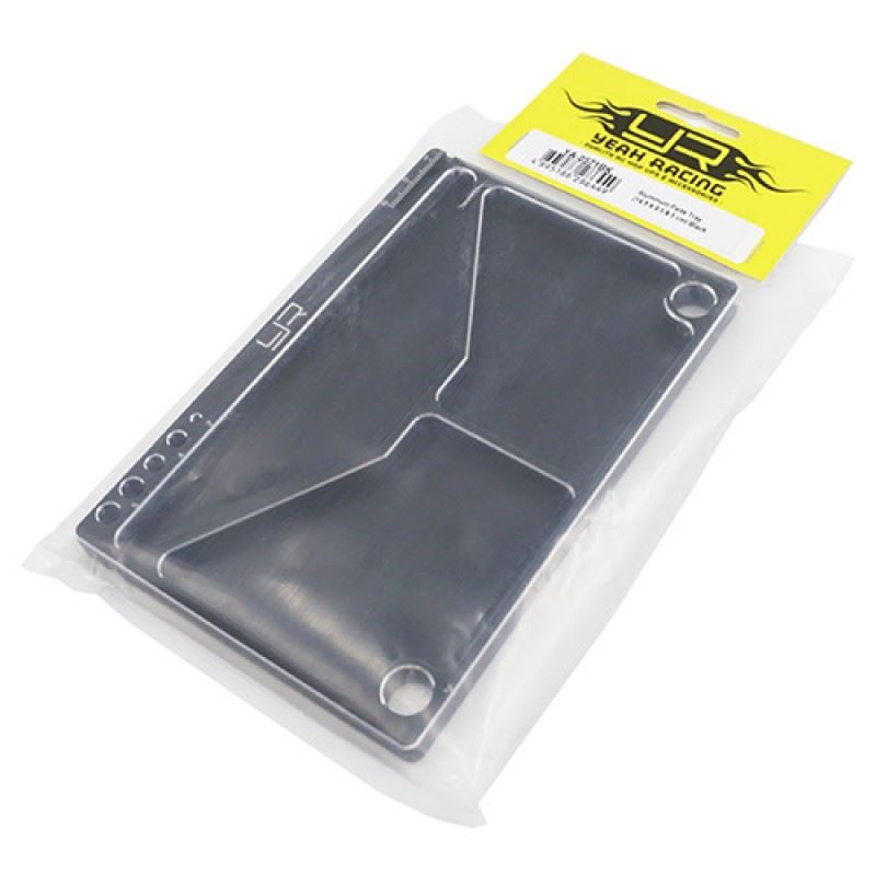 Yeah Racing Aluminum Parts Tray 14.5 X 9.5 X 0.9 cm Black