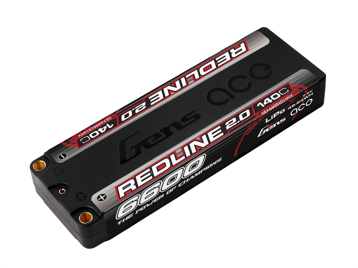 Gens Ace Li-Po Hv Car Hard Case 2S1P 7.6V 6600Mah 140C Rl2 With 5Mm