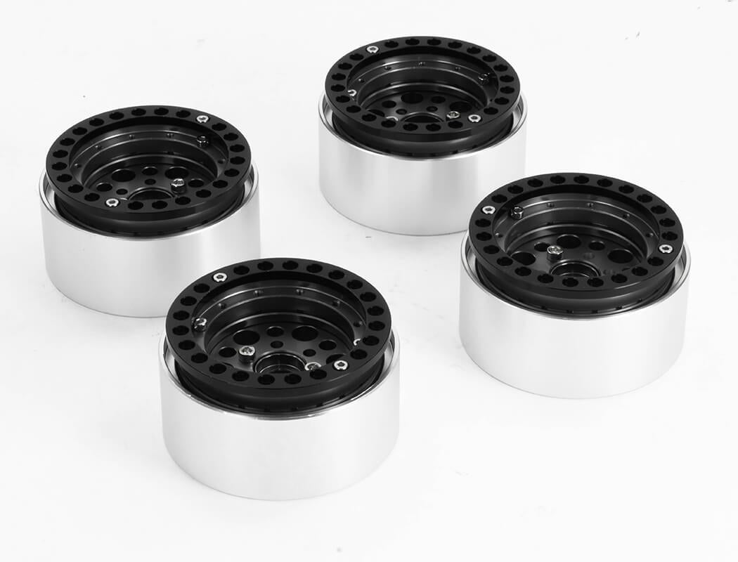 FASTRAX ALUMINIUM BEADLOCK T12 1.9 WHEELS - GREY (4PC)