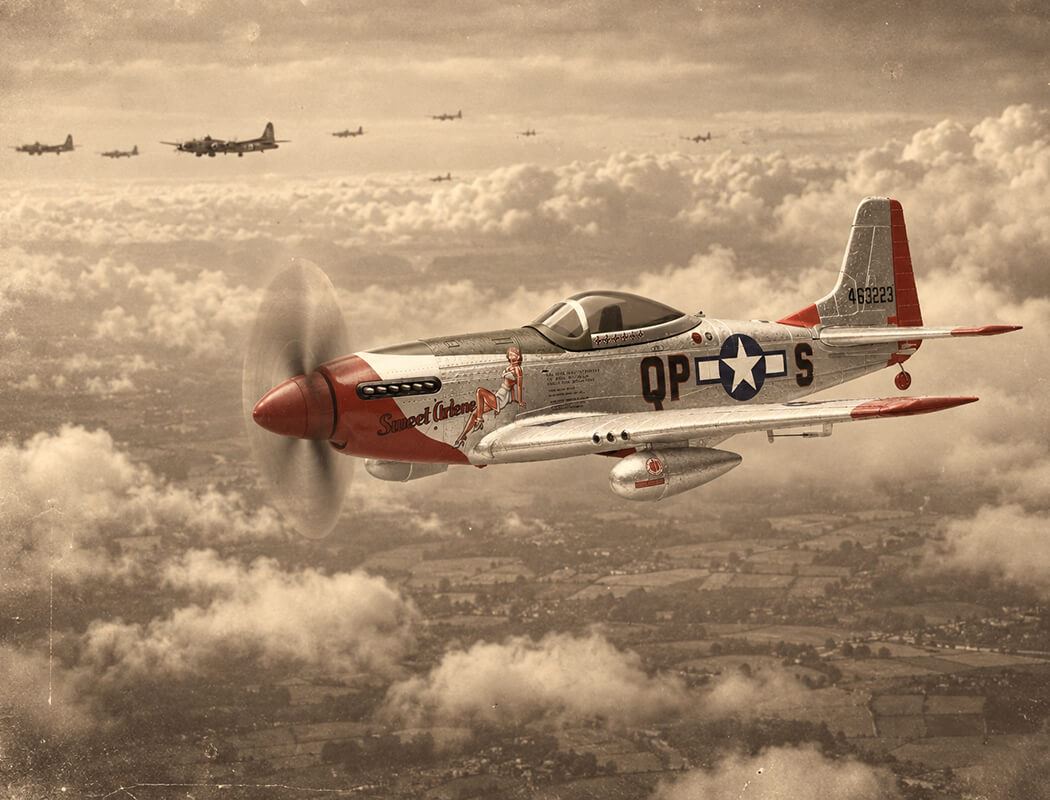 Mo-Fly P-51D Mustang 685Mm 6Ch 3D/6G With 6-Axis Gyro Rtf