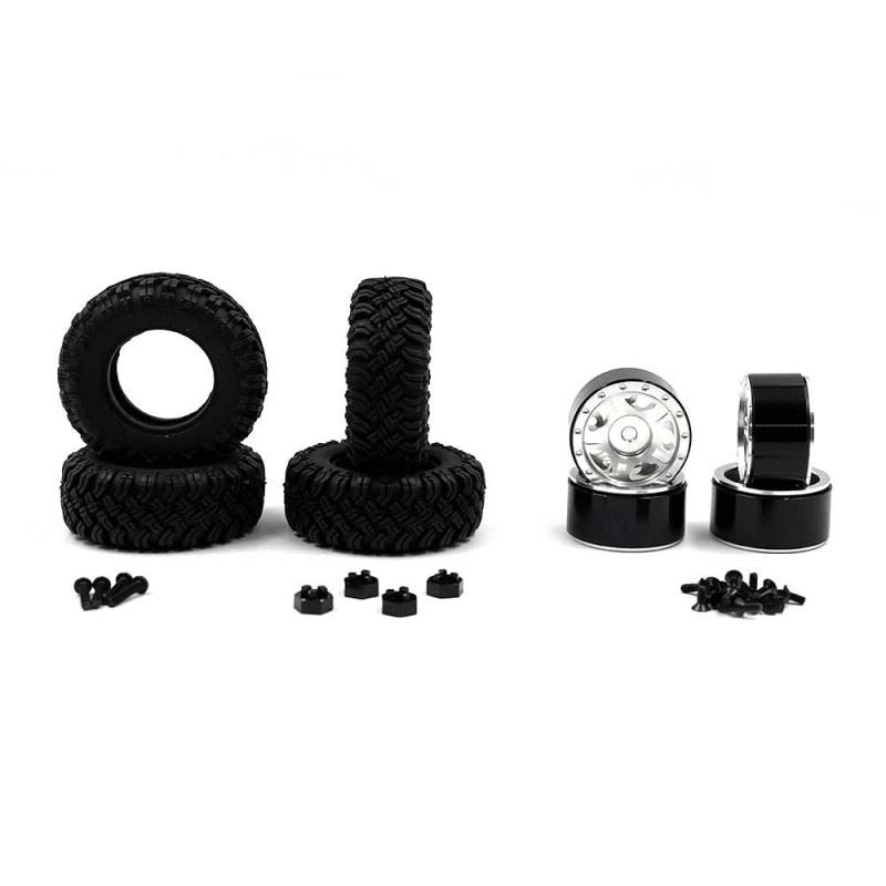 Yeah Racing Aluminum CNC 5 Spoke Beadlock Wheel Set For Kyosho Mini-Z 4x4 Toyota
