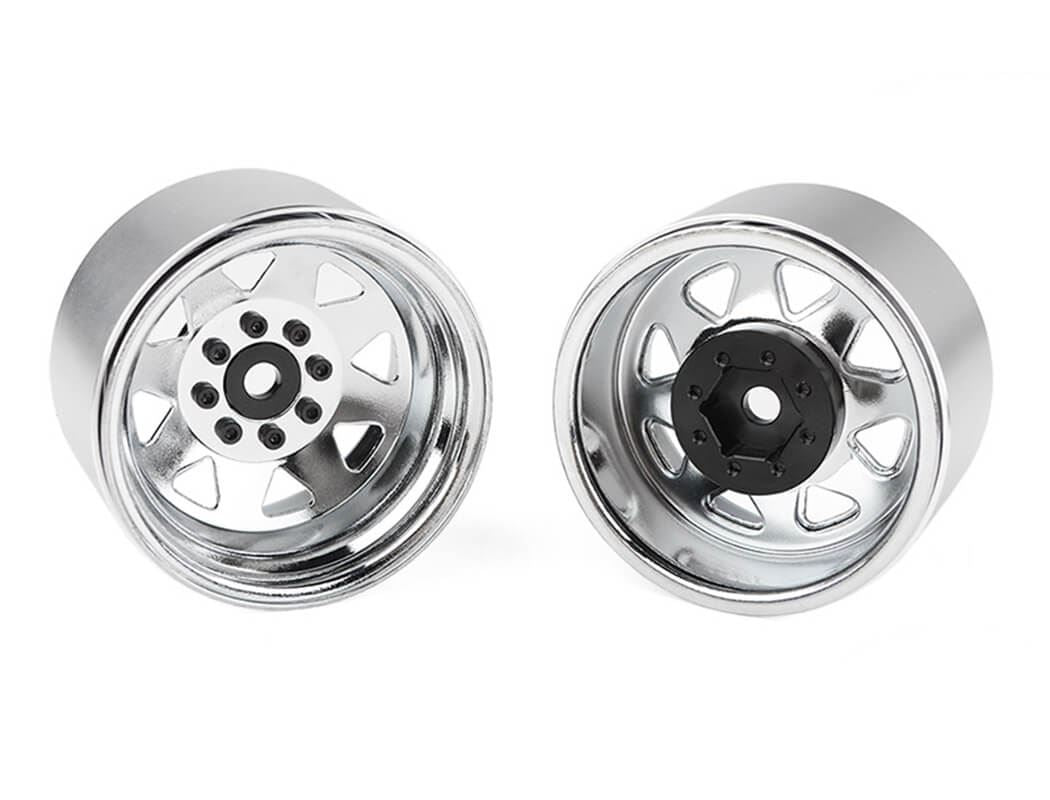 Rc4Wd 8Lug Deep Dish Wagon 1.9 Steel Stamped B/L Wheels Chrme