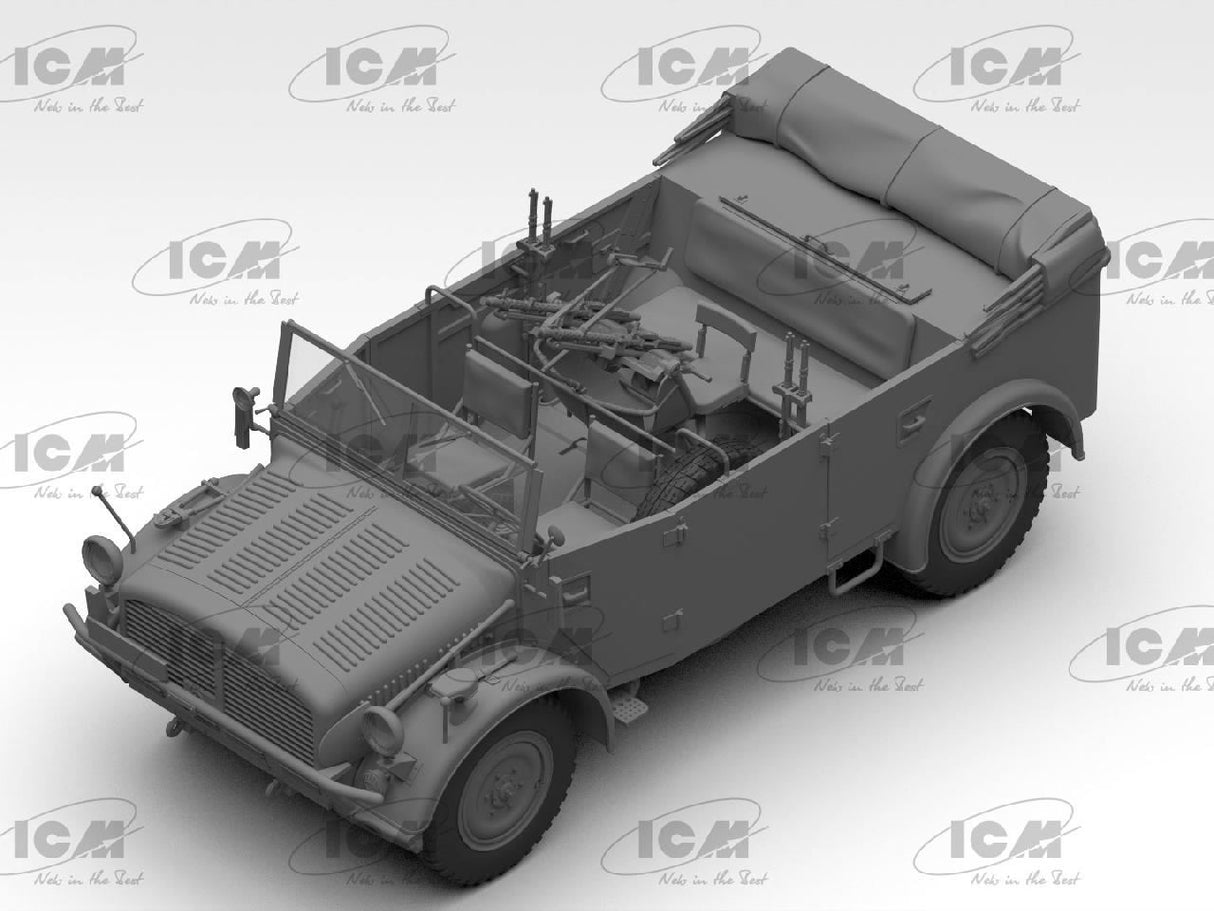 Icm S.E.Pkw Kfz.70 With Zwillingssockel 36, Wwii German Military Vehicle