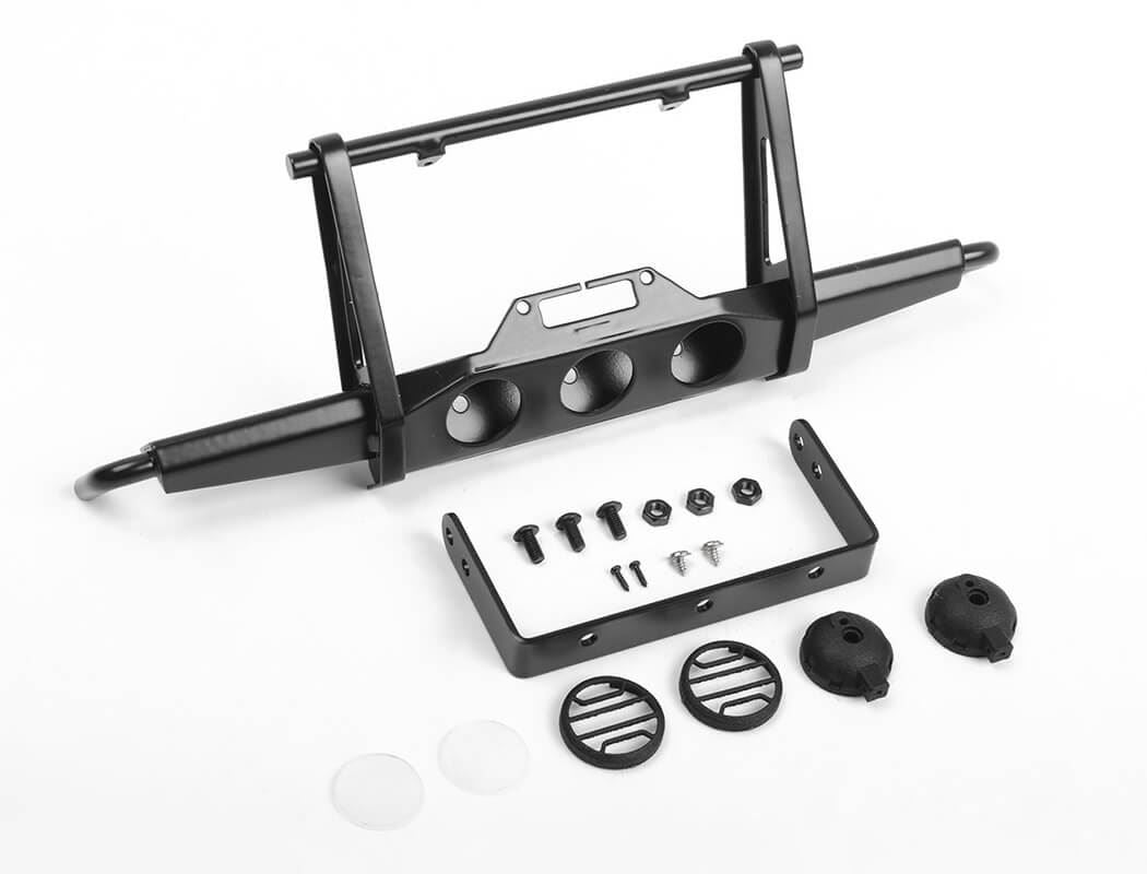 RC4WD SHIRYA FRONT WINCH BUMPER W/ LIGHTS FOR VANQUISH VS4-10 ORIGIN BODY (BLACK)