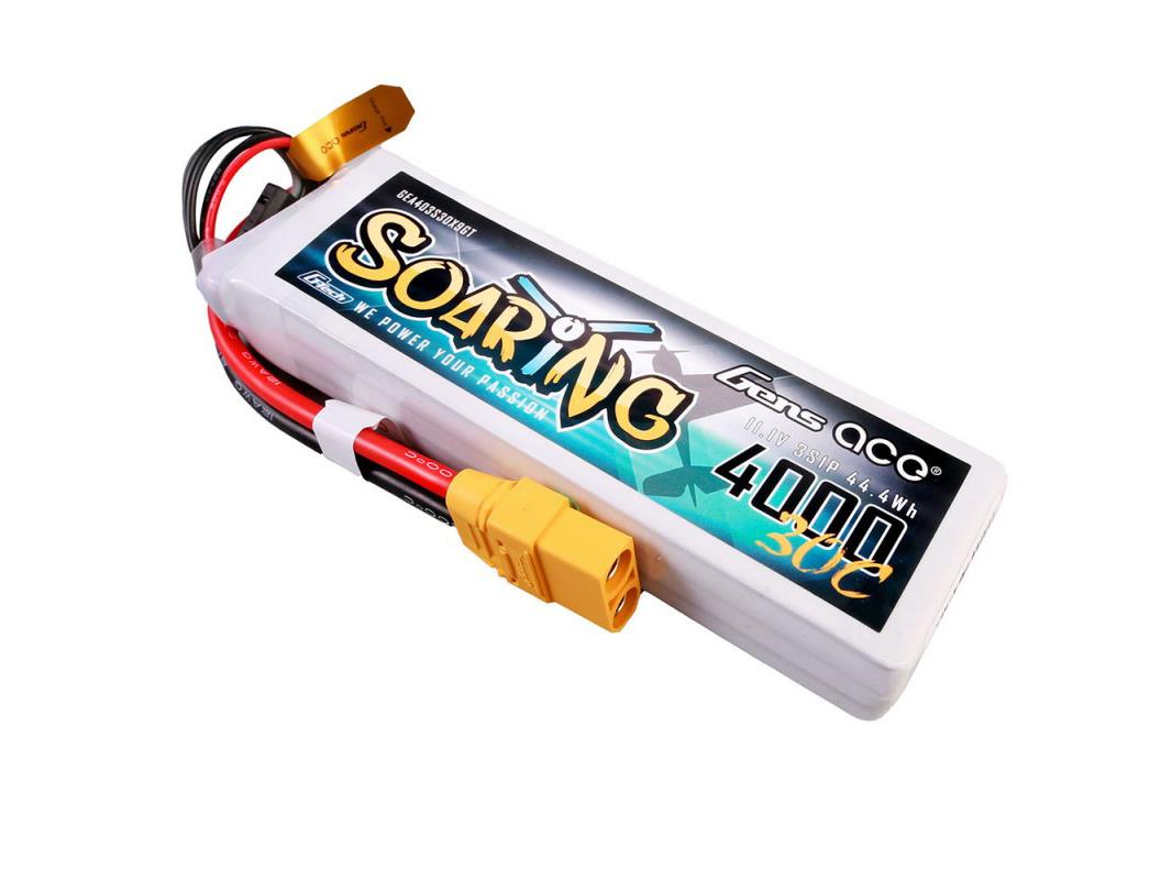 Gens Ace Li-Po G-Tech 3S 11.1V 4000mAh 30C Soaring with XT90