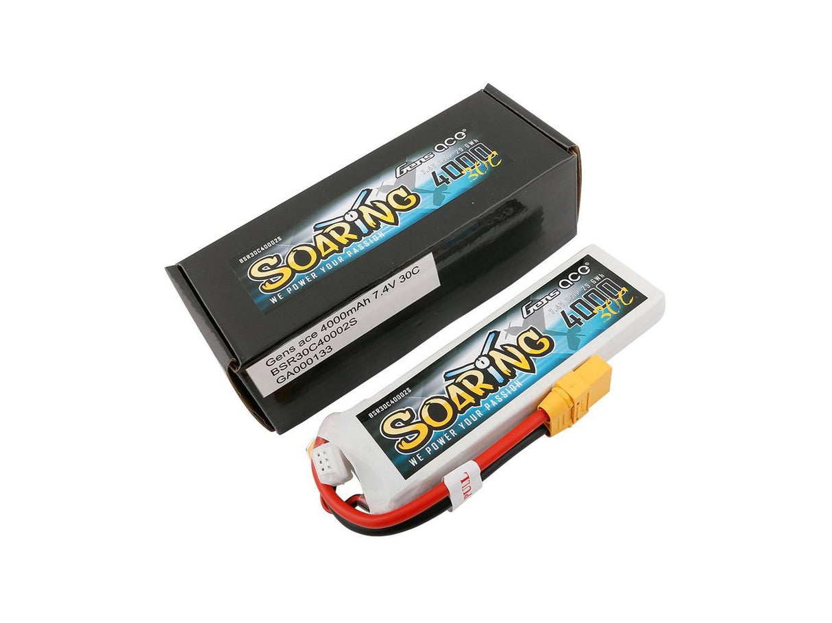 Gens Ace Li-Po 2S 7.4V 4000mAh 30C Soaring with XT90