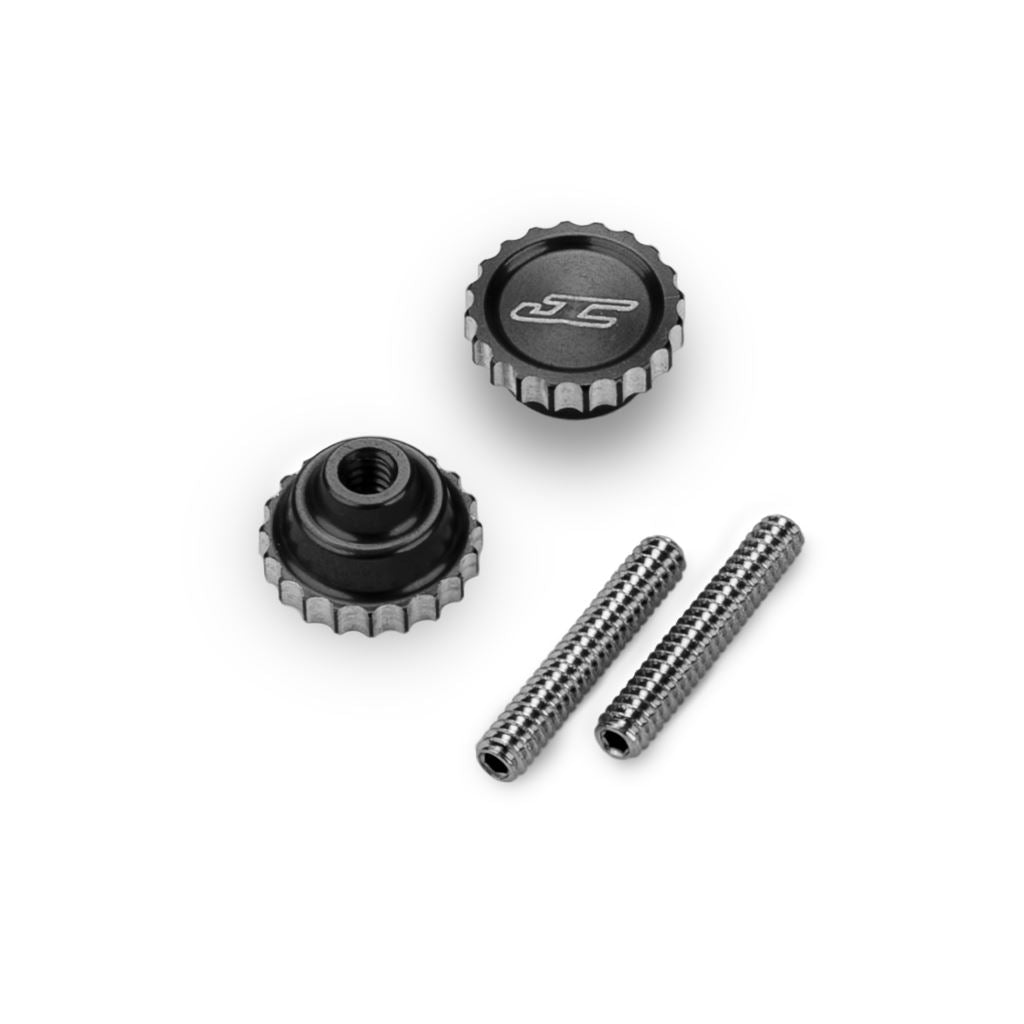 4-40 Future Thumb Nut W/ Set Screw 2Pc - Black