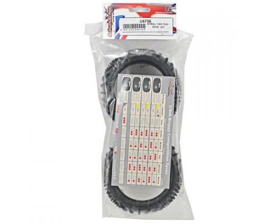 Schumacher Silver Spiral 1/8 Buggy Tyres - 1 Pair