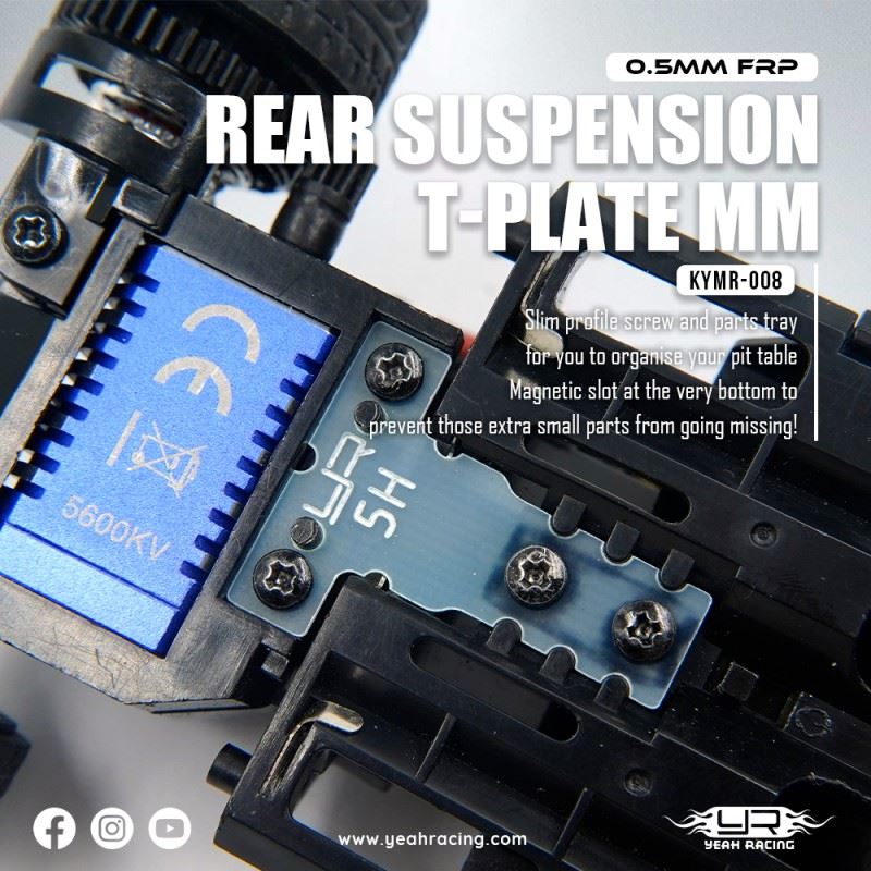 Yeah Racing 0.5Mm Frp Rear Suspension T-Plate (Mm) For Kyosho Mini-Z Mr03 Mr04