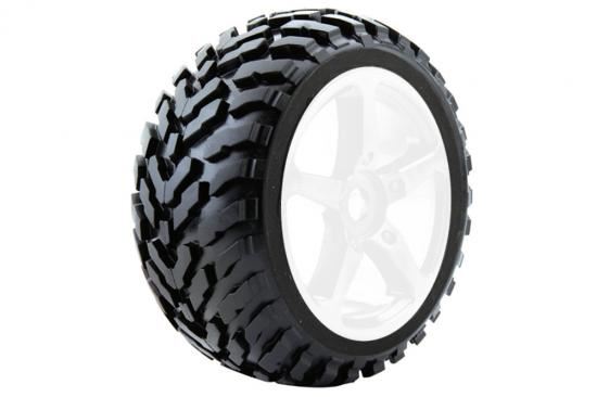 FASTRAX 1:8 TRUGGY ARROW MTD ON 5-SPOKE WHITE 0 OFFSET(PR)