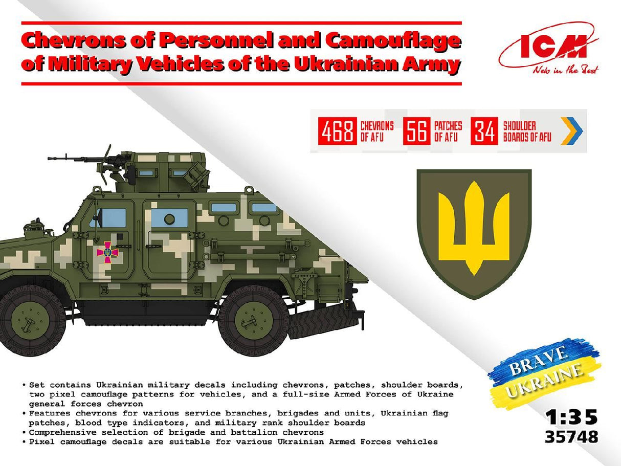Icm Chevrons Of Personnel & Camouflage Of Military Vehicles Of The Ukrainian Army