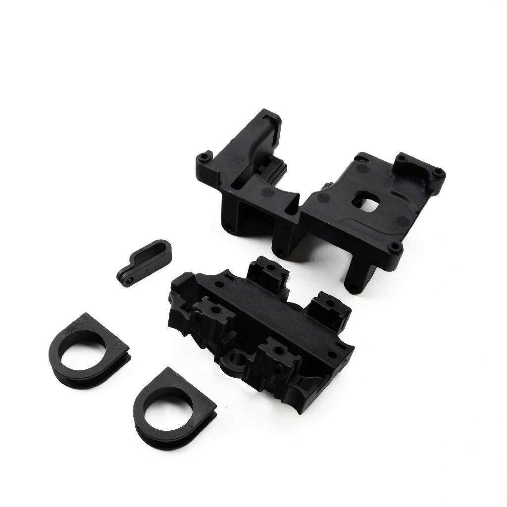 Losi Center Diff Mount Rear & Top With Bearing Inserts: 5Ive-Te