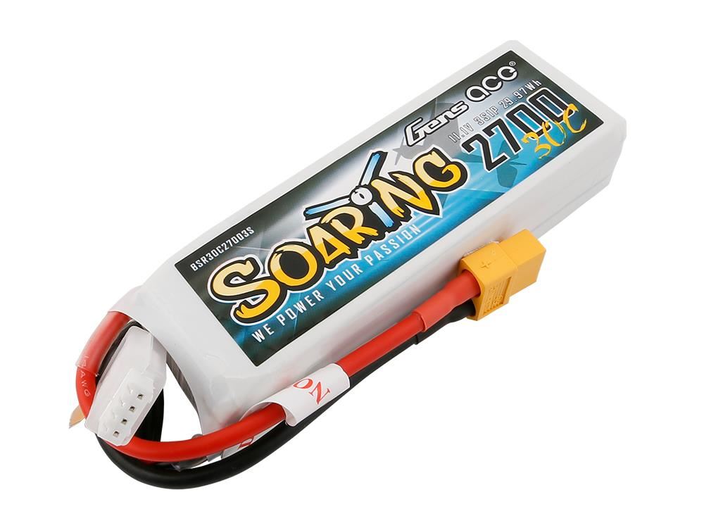 Gens Ace Li-Po 3S 11.1V 2700mAh 30C Soaring with XT60