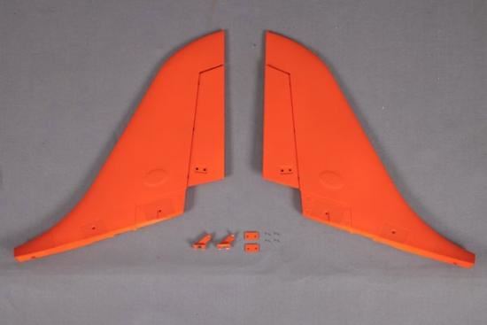 FMS 90MM SUPER SCORPION VERTICAL STABILZER ORANGE