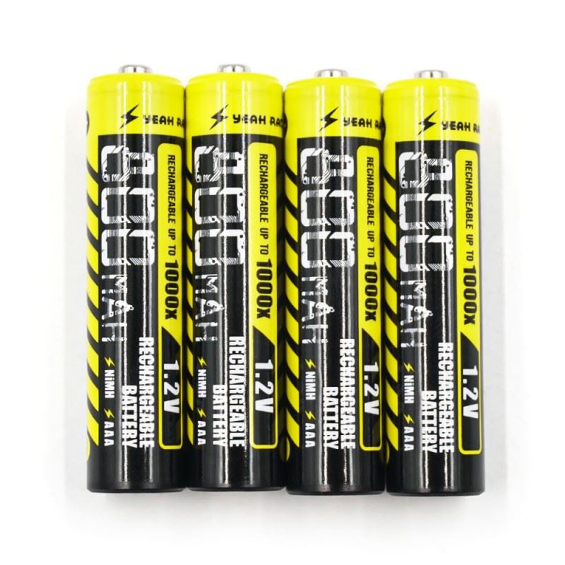 Yeah Racing Rechargeable High Power 800mAh AAA NiMH Battery 4pcs (Mini-z)