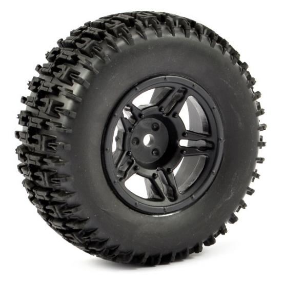 FASTRAX 1:10 SC JIGSAW MOUNTED 5-SPOKE BLACK (SLASH RR/BLITZ)