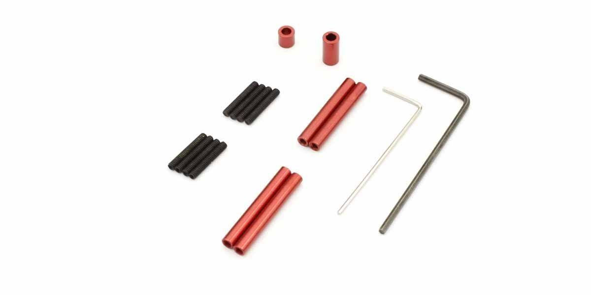 Aluminium Red Anodized Link Rod Set Mini-Z 4X4 Mx01- Wb 120Mm