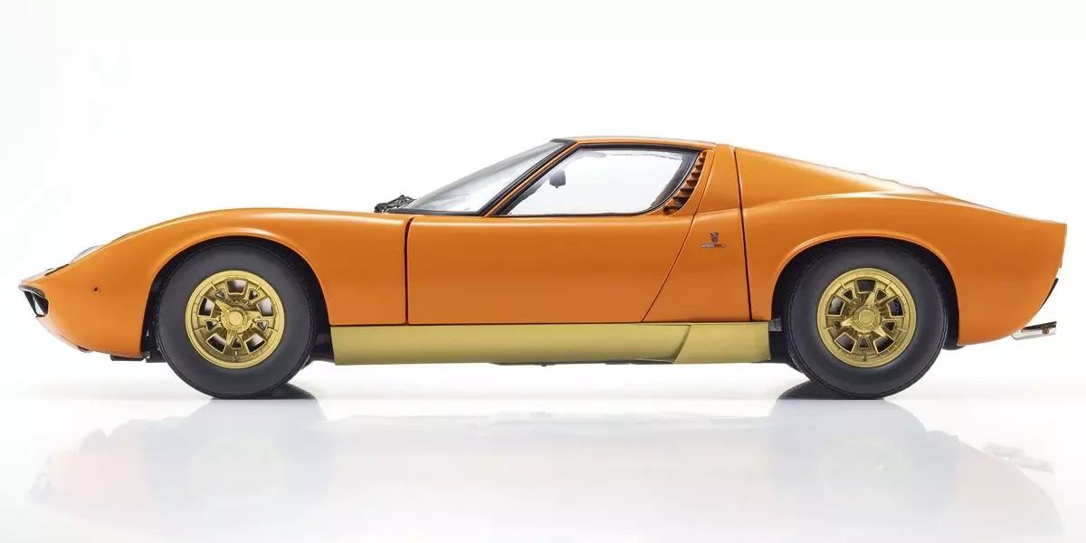 Kyosho 1:12 Lamborghini Miura P400 1968 Orange/Brown Interior