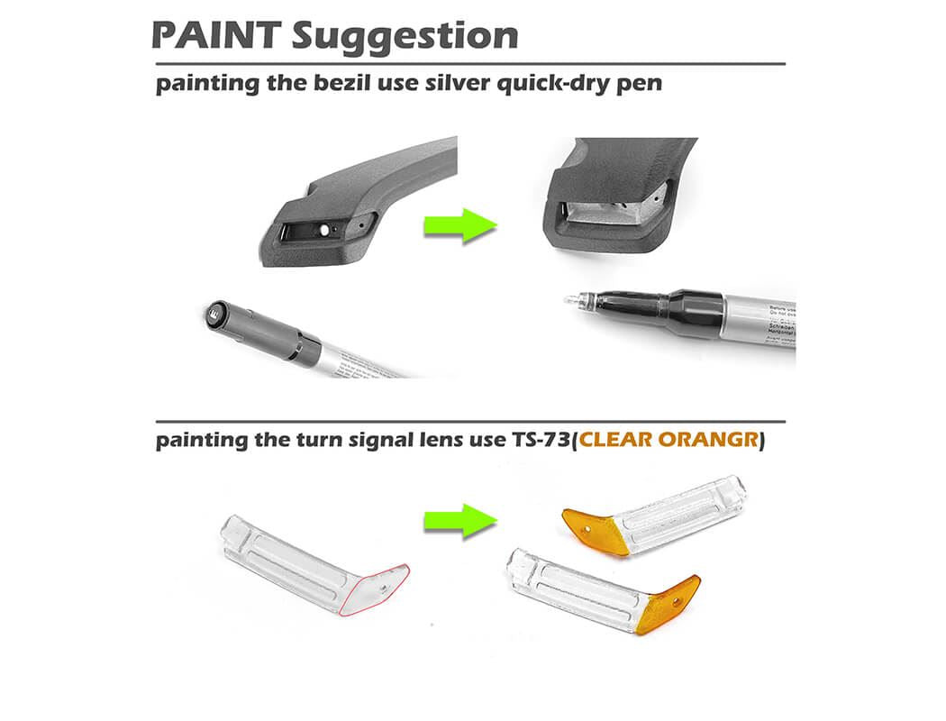 RC4WD FENDER FLARE SET W/ LIGHTS + LED LIGHTING SYSTEM FOR AXIAL 1/10 SCX10 III JEEP (GLADIATOR/WRAN