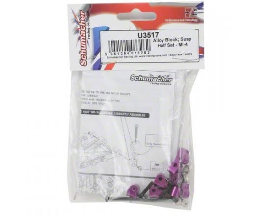 Schumacher Alloy Block Susp Half Set - Mi4
