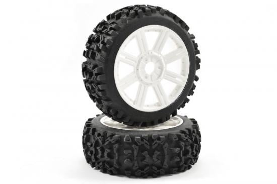 FASTRAX 1:8 MAZE BLOCK MOUNTED ON 8-SPOKE WHITE (PR)