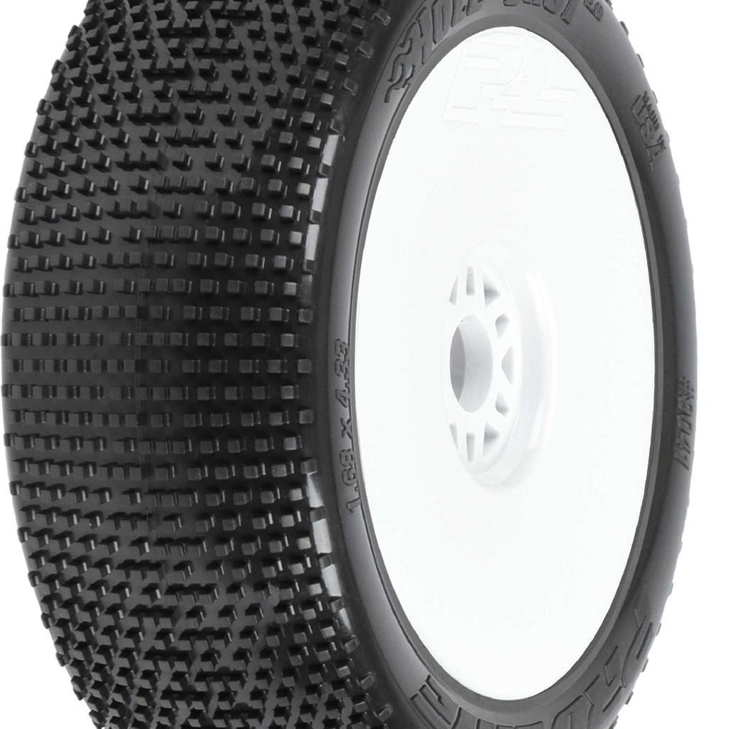 Proline 1/8 Hole Shot 2.0 S3 Front/Rear Buggy Tires Mounted 17mm Whi