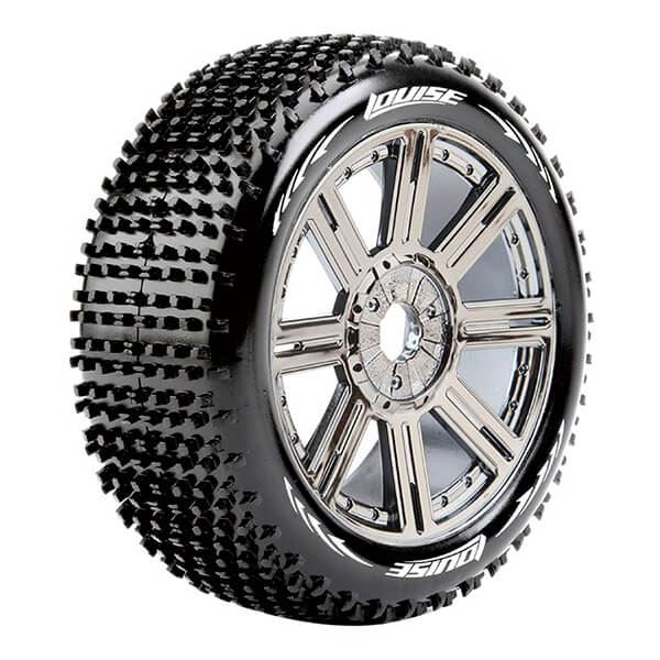 LOUISE RC B-HORNET 1/8 FR/RR SUPER SOFT HEX 17MM SPOKE/BLA