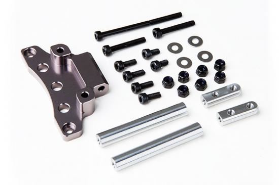 GMADE FRONT UPPER LINK MOUNT (TITANIUM GREY) FOR GS01 AXLE