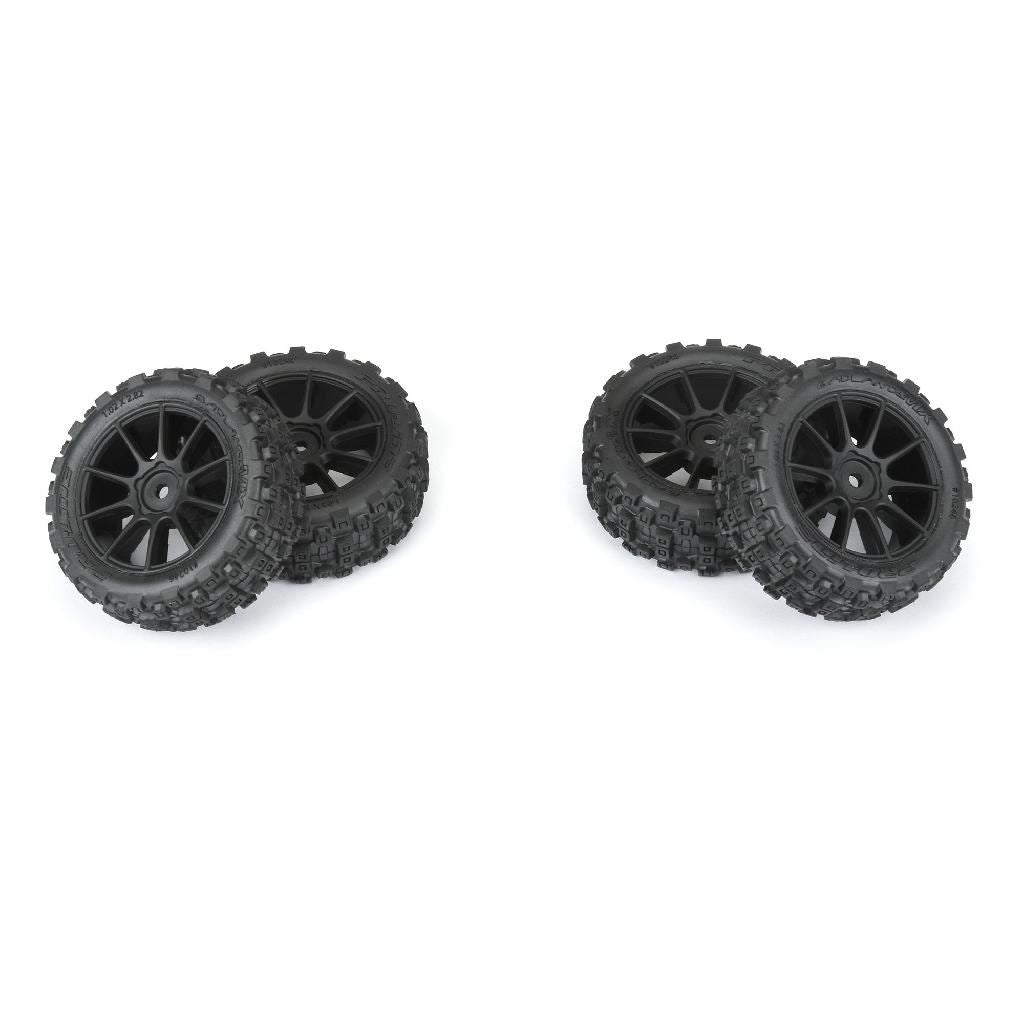Pro Badlands Mx 1.9In Buggy Tires Mtd Mach-10 Black Wheels: Typho