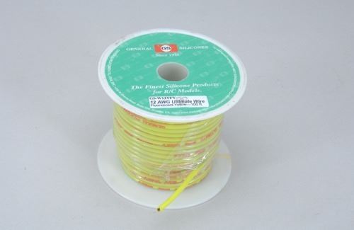 GS Silicone Wire 12AWGx30.5m Fl.Yellow