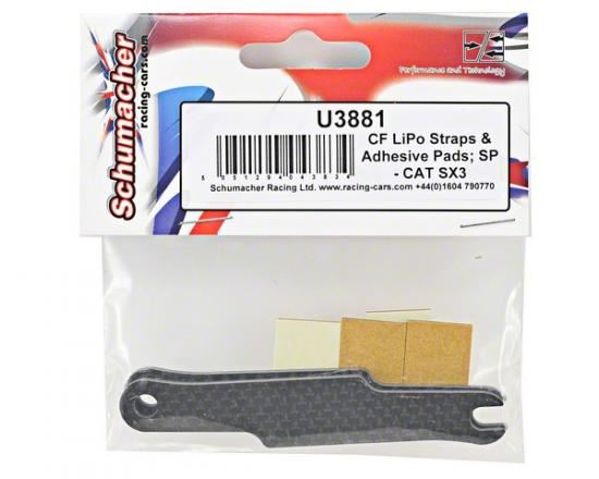 Schumacher CF LiPo Straps & Adhesive Pads; SP - CAT SX3