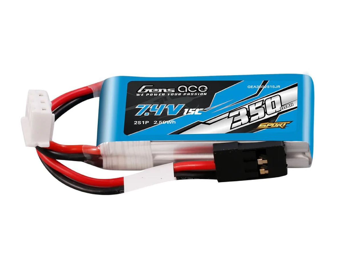 Gens Ace Li-Po Sport 2S 7.4V 350Mah 15C With Jr