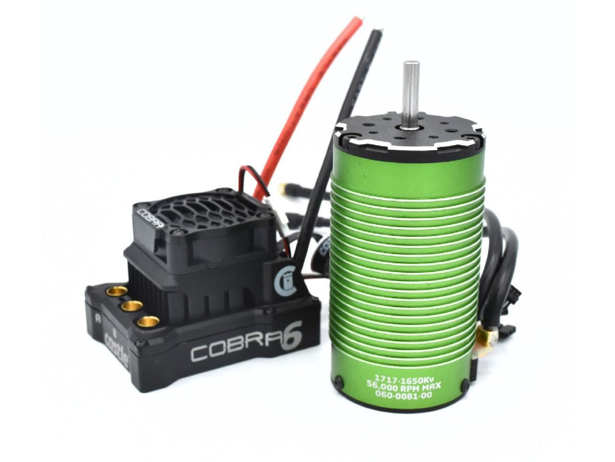 Cobra 6, 33.6V, 8A Peak Bec W/1717-1650Kv Sensored Motor