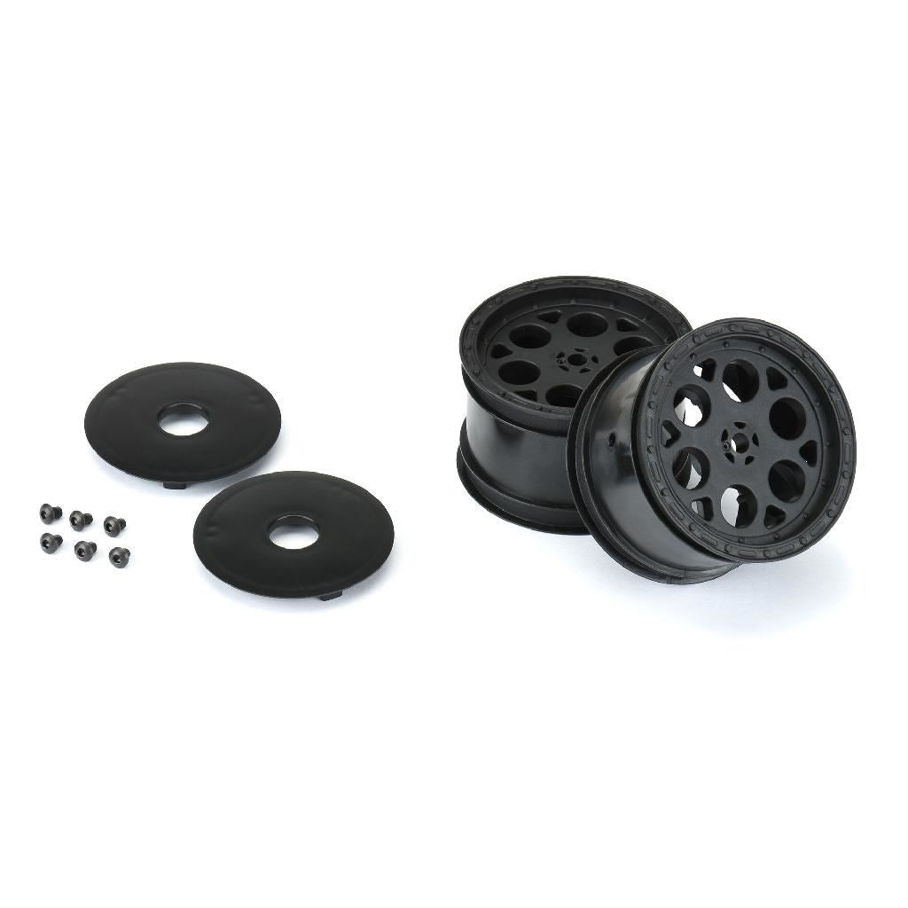 Proline 1/10 Showtime Rear 2.2In 12mm Sprint Car Wheels (2) Black