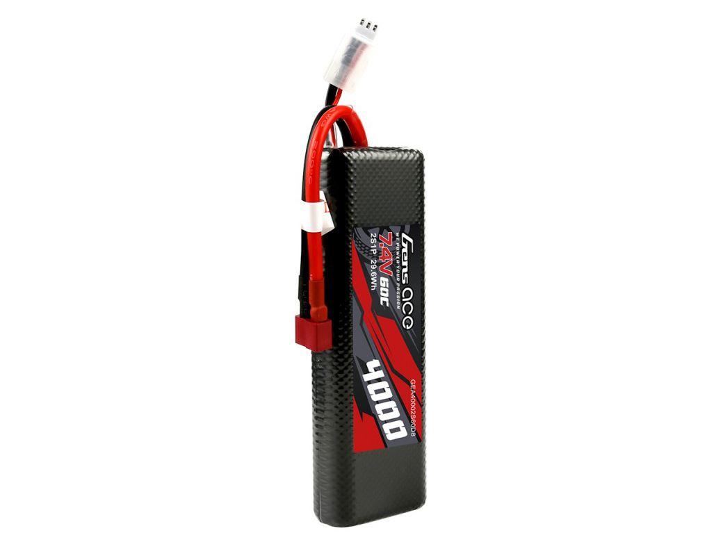 Gens Ace Li-Po Car Hard Case 2S 7.4V 4000mAh 60C Bashing with T-Type