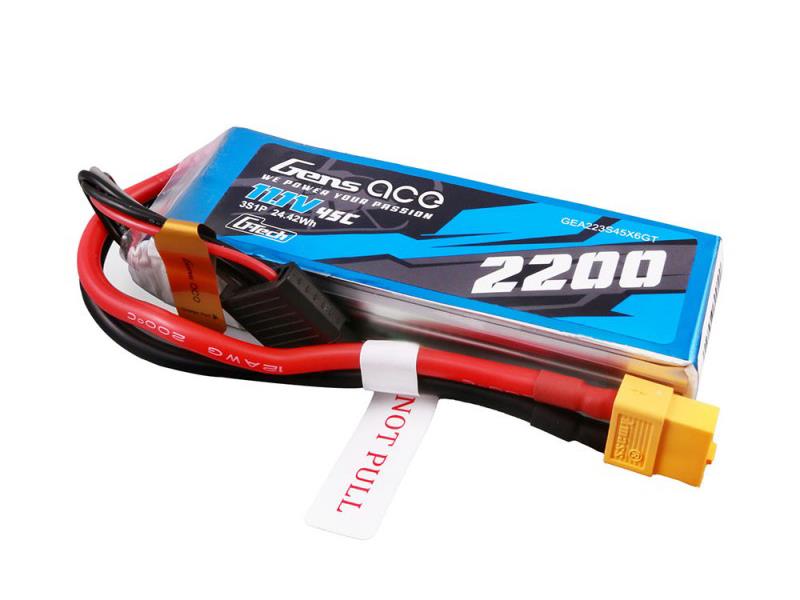 Gens Ace Li-Po G-Tech 3S 11.1V 2200mAh 45C with XT60