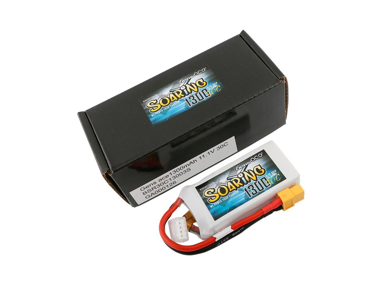 Gens Ace Li-Po 3S 11.1V 1300mAh 30C Soaring with XT60