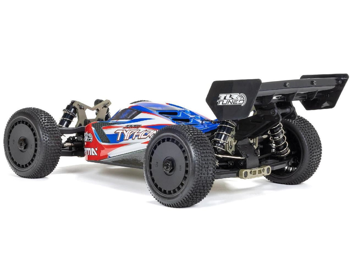 Arrma 1/8 TLR Tuned TYPHON 6S 4WD BLX Buggy RTR, Red/Blue