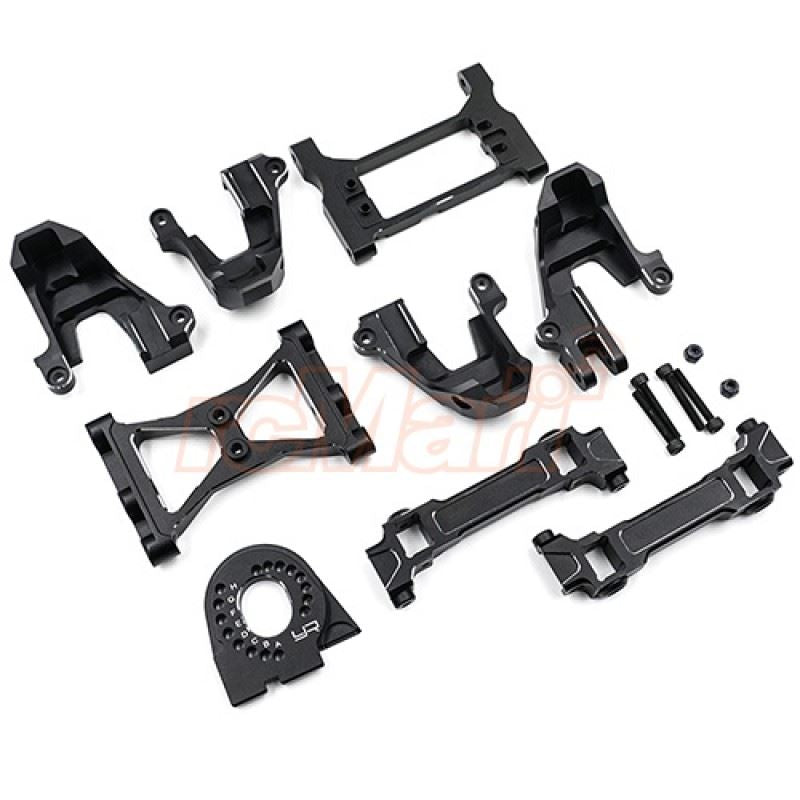 Yeah Racing Aluminum Upgrade Parts Set For Traxxas TRX-4 Black