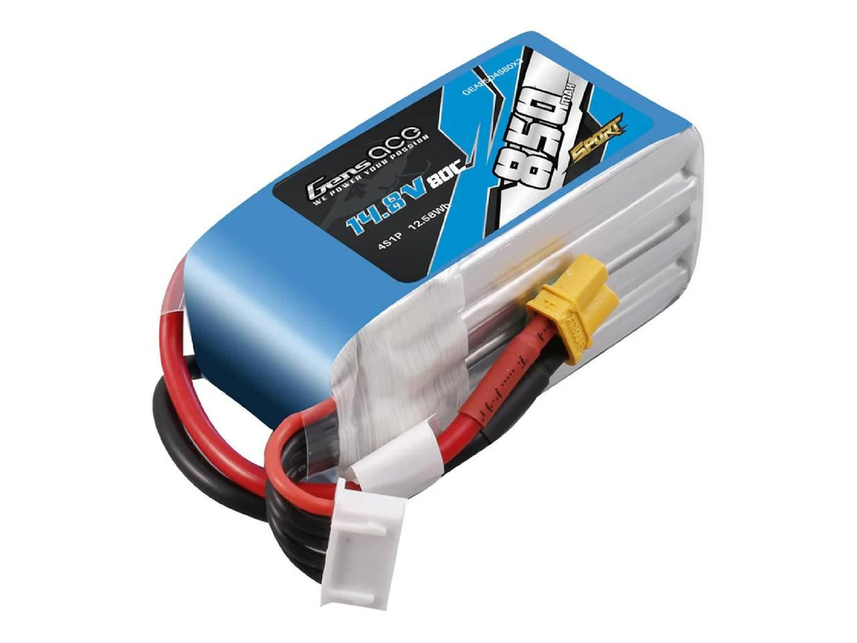 Gens Ace Li-Po 4S 14.8V 850Mah 80C With Xt30