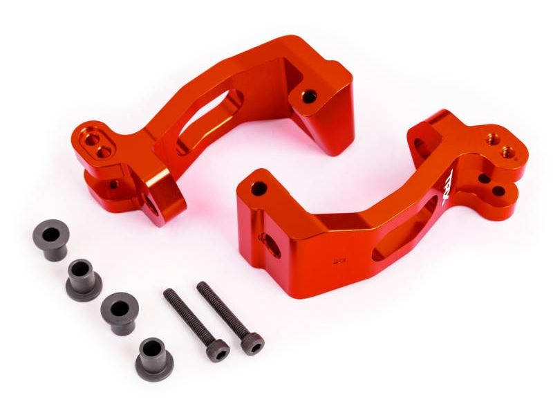 Traxxas Sledge Caster Blocks (2) (C-Hubs) 6061-T6 Aluminium (Red)